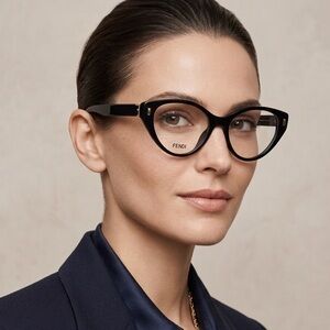 New, FENDI Eyeglasses FE50020I 001 Authentic
